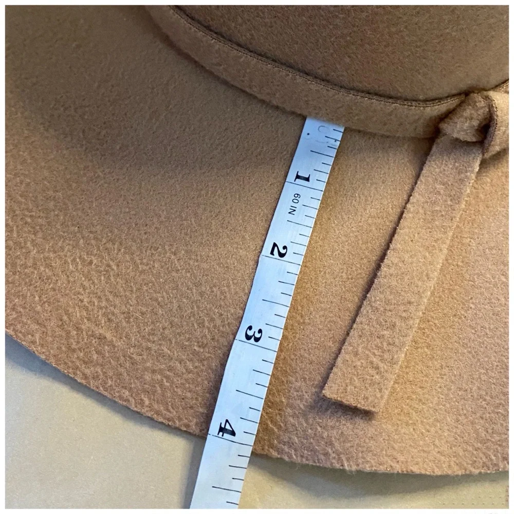 Altar’s State Brown Felt Floppy Boho Hat Self Band One Size 4”BRIM 7” - Picture 4 of 7